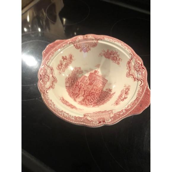 Vintage Johnson Brothers Old Britain Castles Round Serving Bowl - Pink - Picture 5 of 9